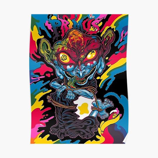 Discover Primus colorful Elephants  Les Claypool Premium Matte Vertical Poster