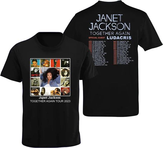 Discover Janet Jacksons Shirt Together Again 2023 Concert Tour Shirt