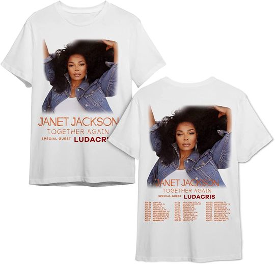Discover Janet Jackson Together Again Tour 2023 T-Shirt, Janet Jackson Fan Gifts