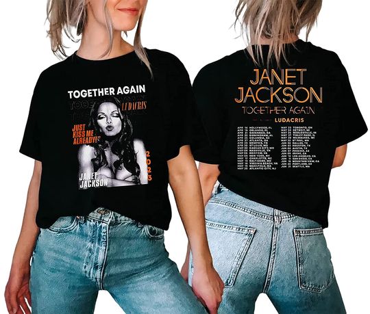 Discover Janet Jackson Together Again Tour 2023 T-Shirt, Janet Jackson Fan Gifts