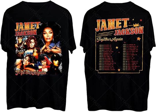 Discover Janet Jackson Together Again Tour 2023 T-Shirt, Janet Jackson Fan Gifts