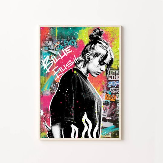 Discover Billie Eilish Colorful Posters