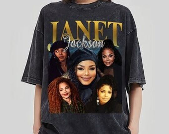 Discover Janet Jackson Vintage Washed T-Shirt