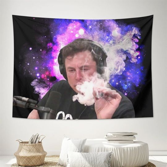 Discover Elon Musk Smokes Wall Tapestry