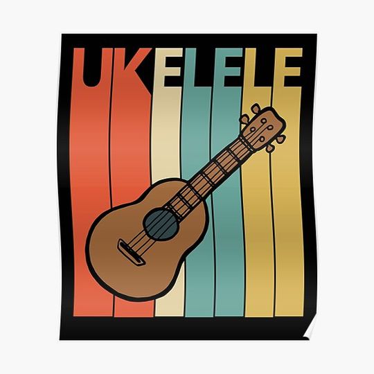 Discover Vintage Ukulele player gift Premium Matte Vertical Poster