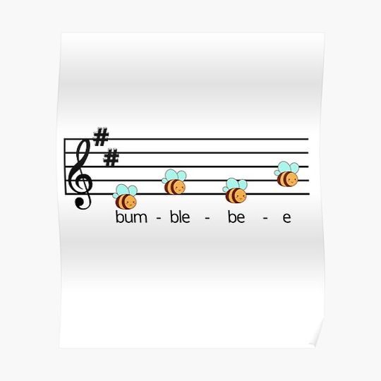Discover Bumblebee Music Arpeggio Premium Matte Vertical Poster