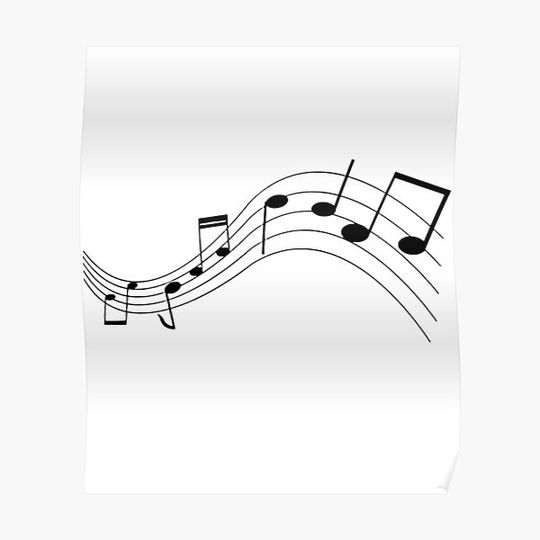 Discover Music melody Premium Matte Vertical Poster