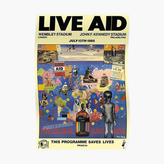 Discover Live Aid 1985 Premium Matte Vertical Poster