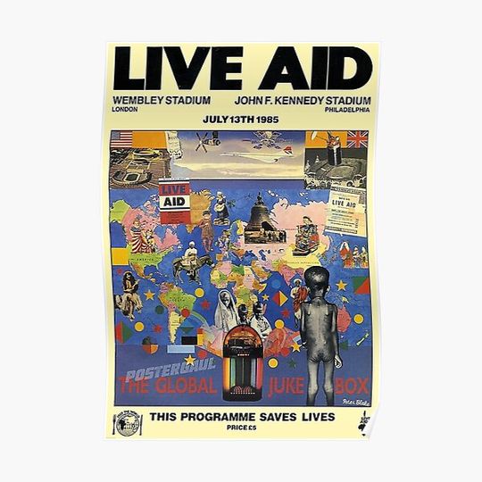 Discover ;Live Aid 1985 Poster poster Premium Matte Vertical Poster