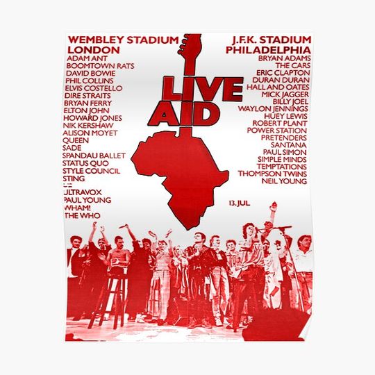 Discover Live Aid 1985  V/A Premium Matte Vertical Poster