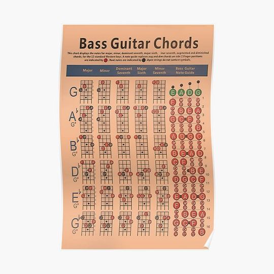 Discover Bass Guitar knowledge Premium Matte Vertical Poster