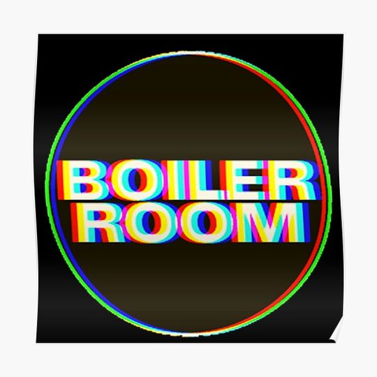 Discover Boiler Room Color Glitch II Premium Matte Vertical Poster