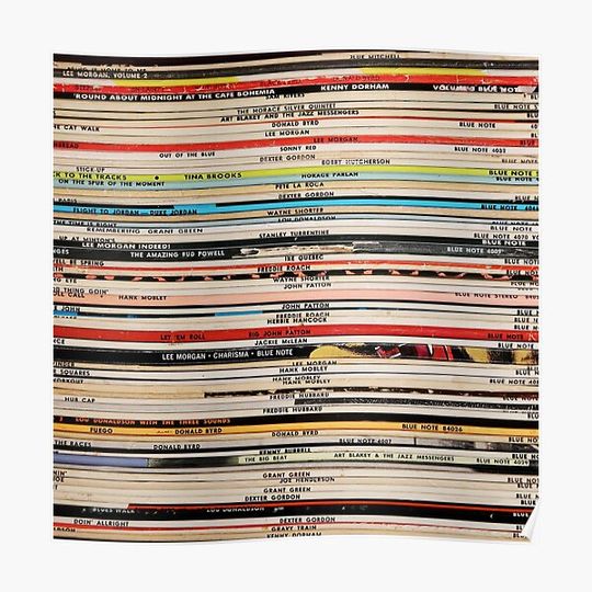 Discover Blue Note Vinyl Records Premium Matte Vertical Poster