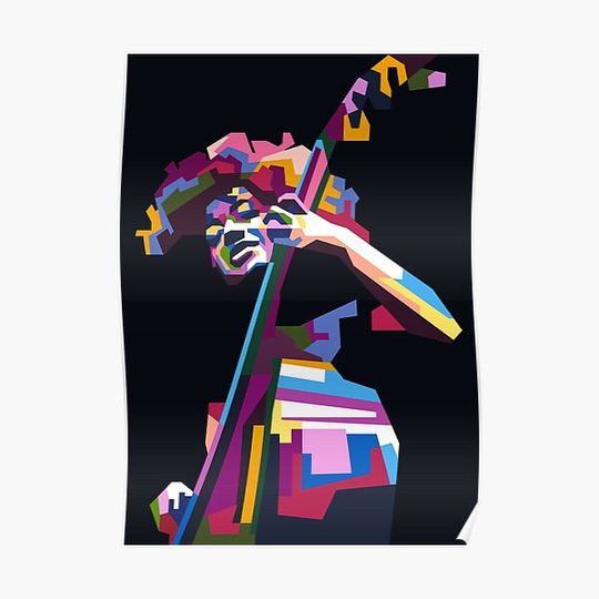 Discover Abstract Popart Esperanza Spalding Premium Matte Vertical Poster