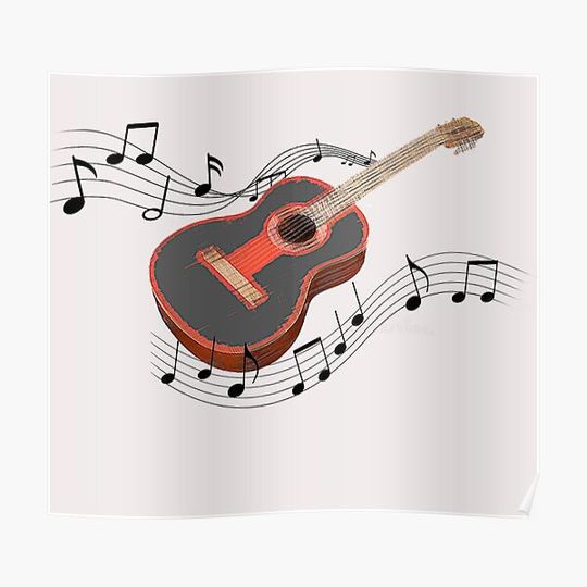Discover guitar & music nout Premium Matte Vertical Poster