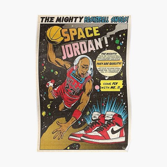 Discover the Space jordan shoes Premium Matte Vertical Poster