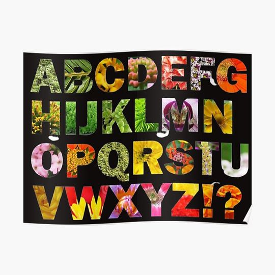 Discover Colorful alphabet Premium Matte Vertical Poster