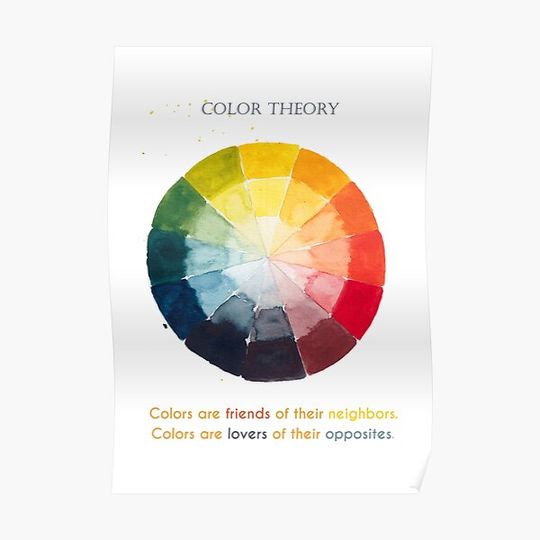 Discover Color Theory Wheel Premium Matte Vertical Poster