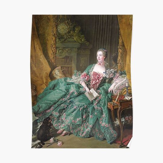 Discover Boucher's "Madame de Pompadour" Premium Matte Vertical Poster