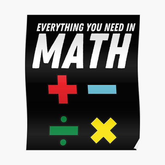 Discover Funny Math quote Mathematic Teacher Premium Matte Vertical Poster
