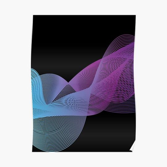 Discover Wave pattern Premium Matte Vertical Poster