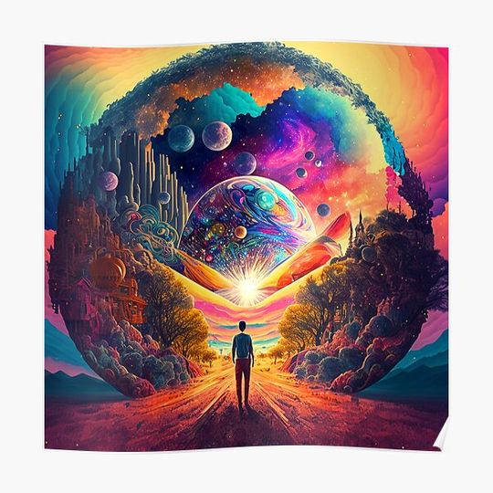 Discover Parallel Universe Parallel World Alternate Reality Premium Matte Vertical Poster