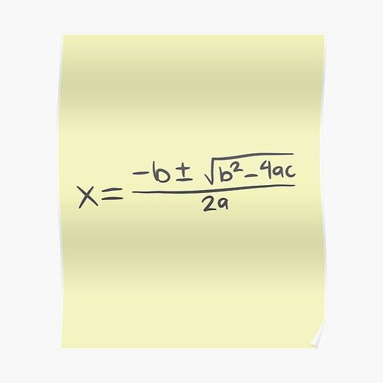 Discover quadratic formula Premium Matte Vertical Poster
