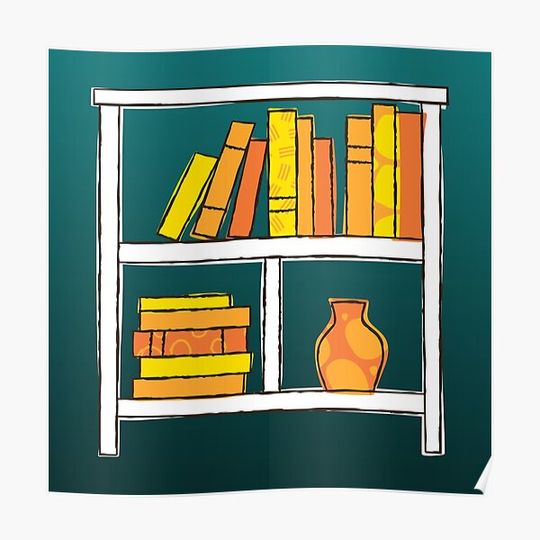 Discover Bookshelf Premium Matte Vertical Poster