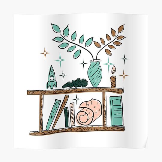 Discover Bookshelf Premium Matte Vertical Poster