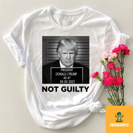 Discover President Donald Trump Not Guilty T-Shirt, Donald Trump Police Mugshot Shirt, Trump Vintage Shirt