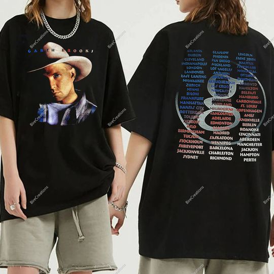 Discover Garth Brooks T-Shirt, 90s Country Music Concert Tour Tee