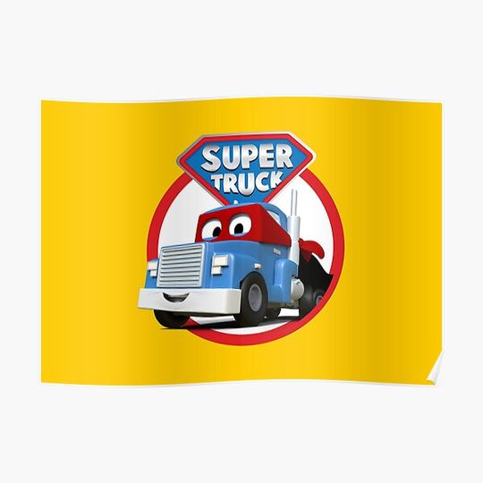 Discover Carl the Super Truck of Car City Premium Matte Vertical Poster