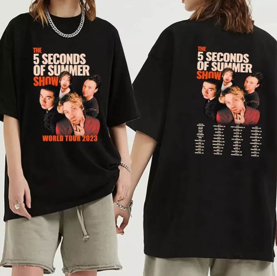 Discover 5 Seconds Of Summer World Tour 2023 2024 Shirt, 5 Seconds Of Summer Fan Shirt, 5SOS Fan Shirt, 5SOS World Tour 2023 Shirt