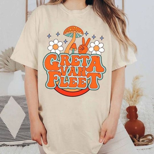 Discover Limited Greta Van Fleet Shirt, Dream In Gold Tour 2023 T Shirt