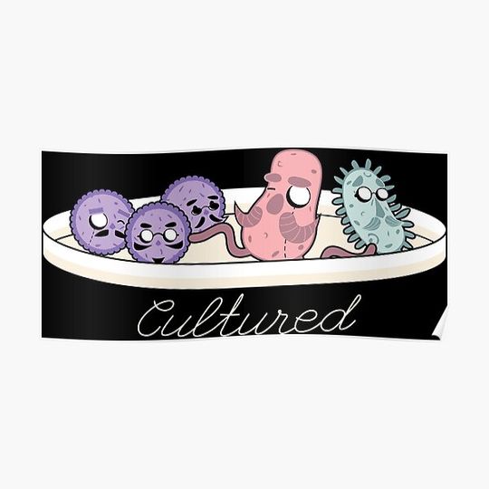 Discover Gentlemen Microbes Premium Matte Vertical Poster