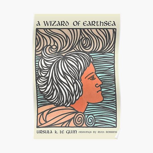 Discover A Wizard of Earthsea Vintage Book Cover (1968) Premium Matte Vertical Poster