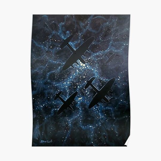 Discover Cosmic web bombing run Premium Matte Vertical Poster