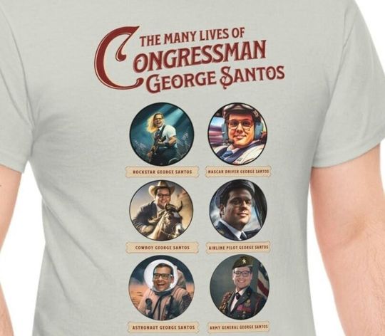 Discover The Many Lives Of George Santos Unisex Heavy Cotton Tee