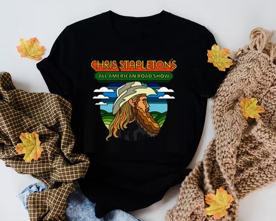 Discover Chris Stapleton All American Road Show Shirt, Chris Stapleton 2023 Tour Fan Gift Shirt