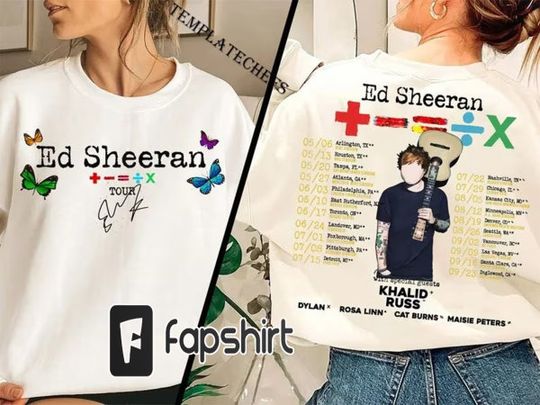 Discover Ed Shee Tour 2023 Bad Habit Shirt,Ed Shee Shirt,Ed Shee Concert Tee,Mathematics Tour 2023 Shirt,Music Tour 2023