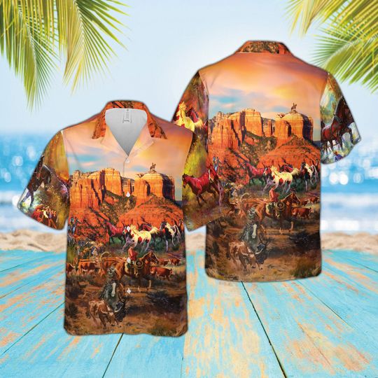 Discover Cowboy Love Life Hawaiian Shirt, Western Cowboy Hawaiian Shirt