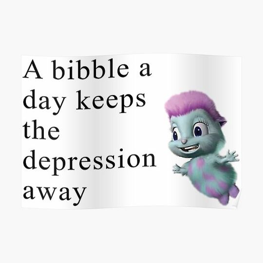 Discover cute quote bibble Premium Matte Vertical Poster