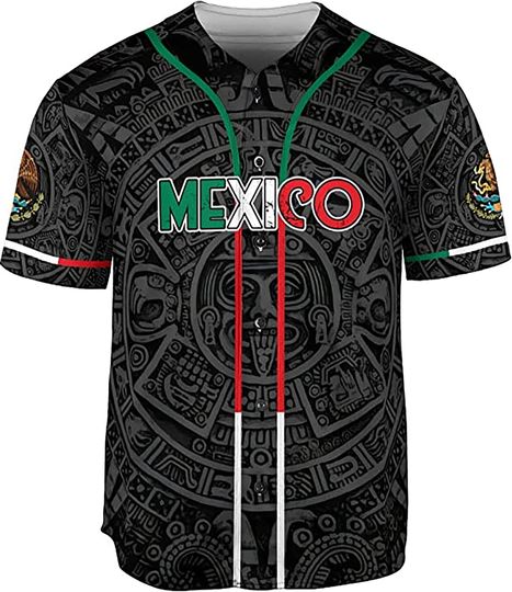 Discover Personalized Name Tribal Pattern Mexico Baseball Jersey