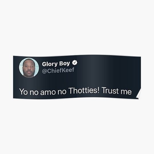 Discover Chief Keef Yo No Amo Twitter Premium Matte Vertical Poster