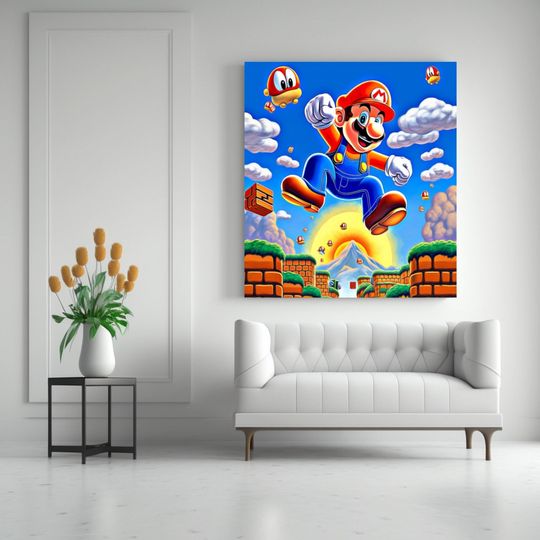 Discover Mario Cartoon Poster