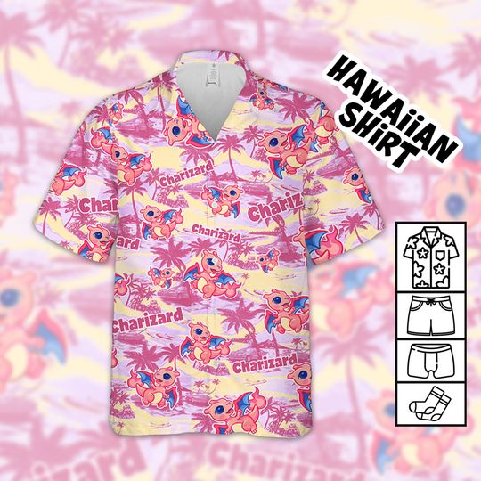 Discover Hharizard Pink Cute Hawaiian Sea Island