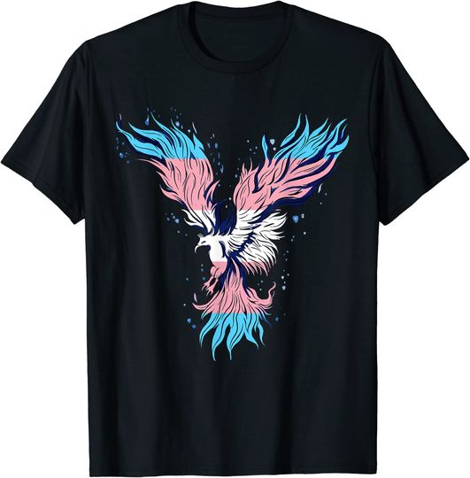 Discover Transgender Phoenix Reborn Transsexual Flag LGBT Trans Bird T-Shirt
