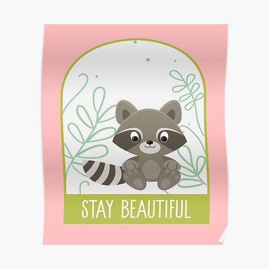 Discover Cute Racoon Premium Matte Vertical Poster