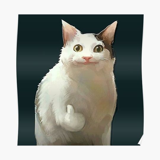 Discover Polite cat Premium Matte Vertical Poster