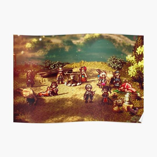 Discover Octopath Traveler 2 Cast Premium Matte Vertical Poster